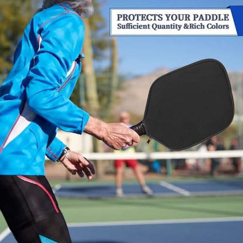 MYKUJA Pickleball Paddle Cover Neoprene Racket Sleeve Black, Blue, Green, Purplefits Paddles Racquets, Zippered Paddle C