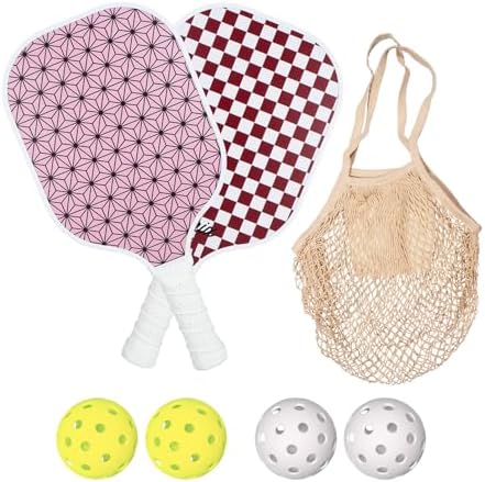 Sonix USAPA Approved Pickleball Paddles Set of 2 for Adults | Fiberglass Surface Pickleball Set with 2 Rackets, 4 Balls,