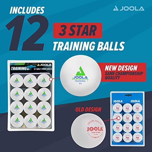 JOOLA 3 Star Table Tennis Balls 12, 60, or 120 Pack - 40+mm Regulation Bulk Ping Pong Balls for Competition and Recreati