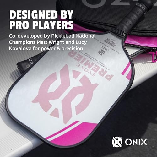 Onix Evoke Premier Professional Tournament Pickleball Paddle Composite Face Impact Paddle Shape for Elite Players in Tou