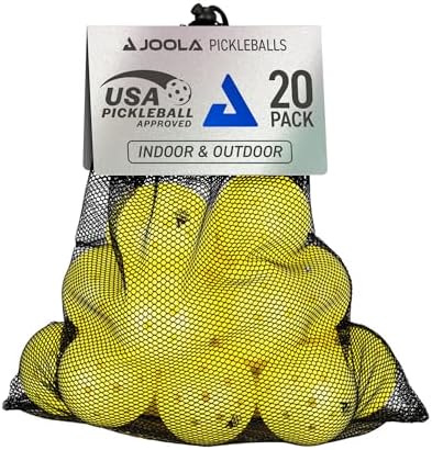 JOOLA Primo Pickleball Balls - Official Size and USAPA Approved for Tournament Players - Indoor and Outdoor - 40 Hole De