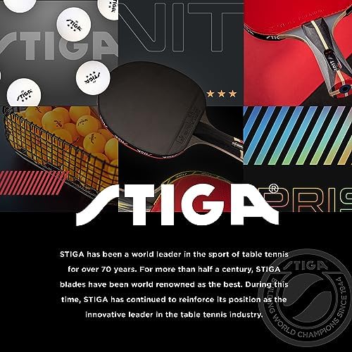 Stiga 3-Star Table Tennis Balls + Rubber Coated + High Durability + Amateur Players + Practice Sessions + 48 Pack + Best