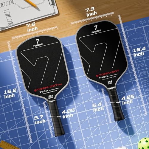 Pickleball Paddle T700 Raw Carbon Fiber Surface 16mm STR-Core Power Polymer Core Premium Pickle Ball Racket USAPA Approv