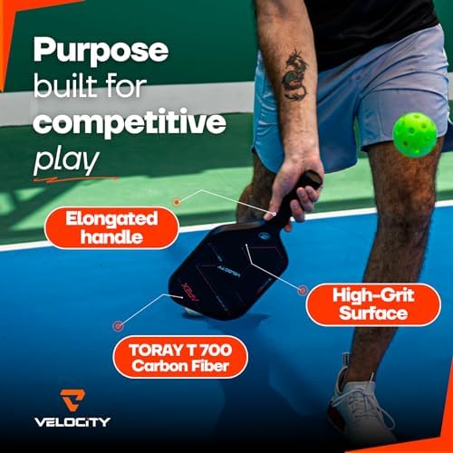 Velocity Pro Pickleball Paddle Velocity Pro Pickleball Paddle T700 Carbon Fiber Velocity Pro Pickleball Paddle Elongated
