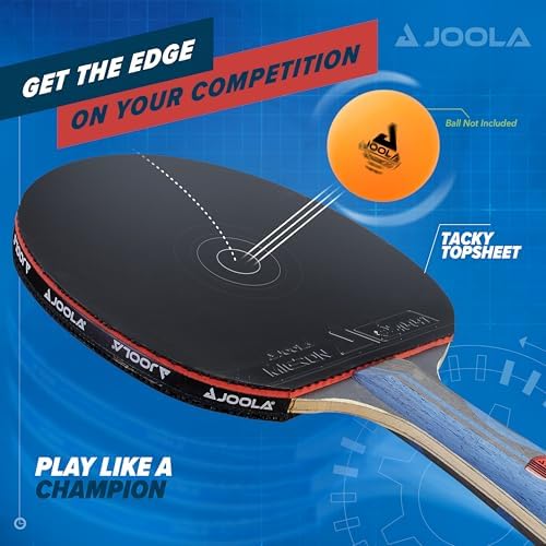 JOOLA Infinity Edge Tournament Ping Pong Paddle Carbon Pro Black Rubber Advanced Training Speed