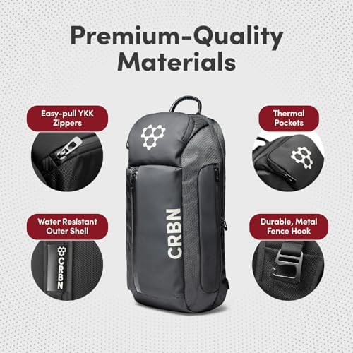 CRBN Pro Team Pickleball Bag for Pickleball Players - Water-Resistant Paddle Bag Holds 3 Paddles & Balls - Ideal for Ser