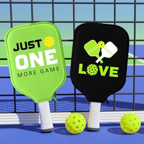 Poen 4 Pcs Ball Paddle Covers Universal Size Gift for Men Women