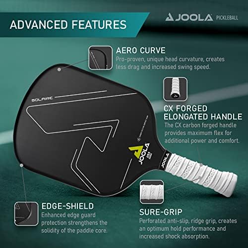 JOOLA Professional Pickleball Paddles - Raw Carbon Fiber Surface - Built for Spin, Speed & Control - USAP Approved - Tou