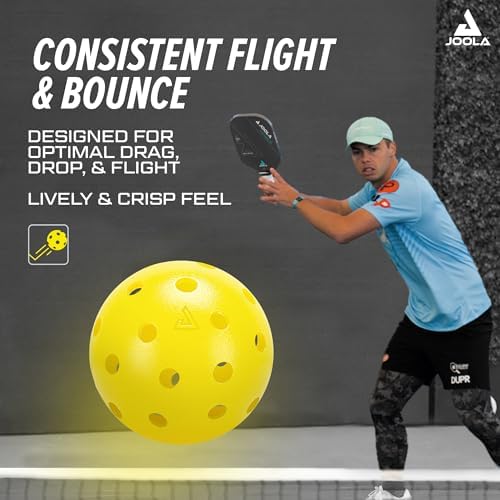 JOOLA Heleus Pickleballs - Competition Outdoor Pickleball Balls - Durable Pickleballs for Indoor Play & Outdoor Courts -