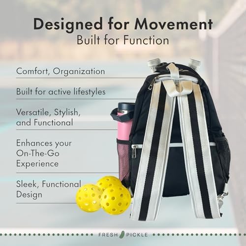 Teddi Large Capacity Pickleball Backpack Grn/Wh for Women - Durable 1000D Nylon, Stylish Paddle Bag Teddi Large Capaci