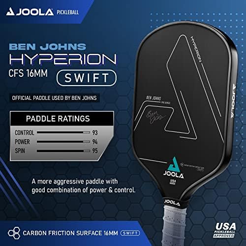JOOLA Professional Pickleball Paddles - Raw Carbon Fiber Surface - Built for Spin, Speed & Control - USAP Approved - Tou