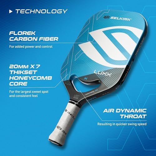 High Performance Selkirk Sport LUXX Control Pickleball Paddle for Ultimate Control and Power | Selkirk Sport LUXX Carbo