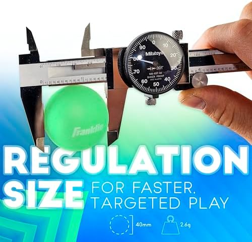 Franklin Sports Ping Pong Balls Official Size Weight White 40mm Table Tennis Durable High Performance 12 Count Pack of 1