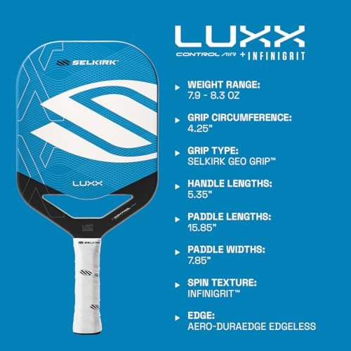 High Performance Selkirk Sport LUXX Control Pickleball Paddle for Ultimate Control and Power | Selkirk Sport LUXX Carbo