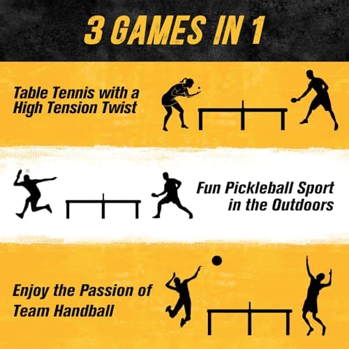 Podiumax Outdoor Family Game Table Tennis Table for Adults and Family | Portable Ping Pong/Pickleball/Volleyball Net Se