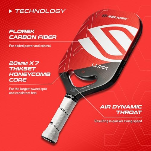 Selkirk Sport LUXX Control Pickleball Paddle | Carbon Fiber Paddles | Designed for Pickleball Enthusiasts | Enhanced Con
