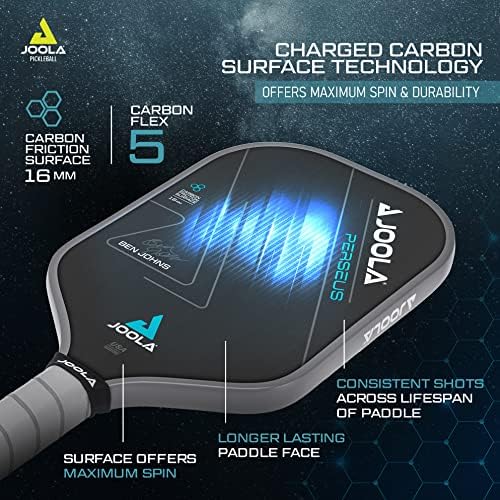 JOOLA Professional Pickleball Paddles – Raw Carbon Fiber Surface – USAP Approved – Built for Spin, Speed & Control – Hyp