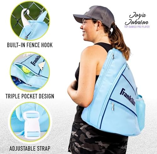 Franklin Sports Pickleball Bags - Sling Bag Backpack for Gear + Equipment - Perfect for Men + Women - Holds Paddles, Bal