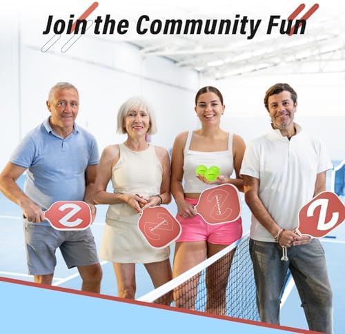 USAPA Approved Graphite Carbon Fiber Pickleball Paddles Set of 4 for Men Women, Polypropylene Honeycomb Core, Cushion |7