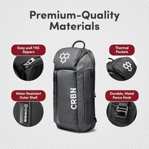 CRBN Pro Team Pickleball Bag for Pickleball Players - Water-Resistant Paddle Bag Holds 3 Paddles & Balls - Ideal for Ser