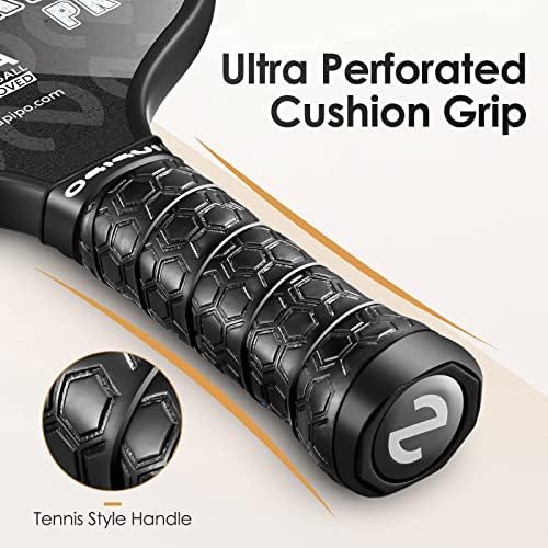 USAPA Approved Graphite Carbon Fiber Pickleball Paddles Set of 4 for Men Women, Polypropylene Honeycomb Core, Cushion |7