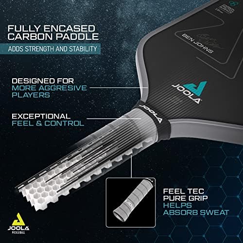 JOOLA Professional Pickleball Paddles – Raw Carbon Fiber Surface – USAP Approved – Built for Spin, Speed & Control – Hyp