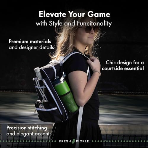 Teddi Large Capacity Pickleball Backpack Grn/Wh for Women - Durable 1000D Nylon, Stylish Paddle Bag Teddi Large Capaci