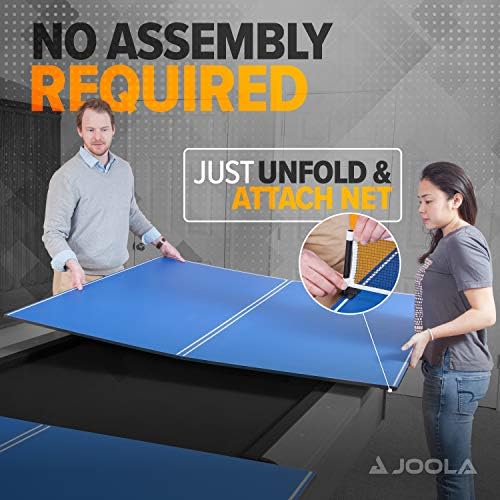 JOOLA Regulation Ping Pong Conversion Top with Net Set for Pool Tables - Perfect for Home or Club Use - Quick Setup wit