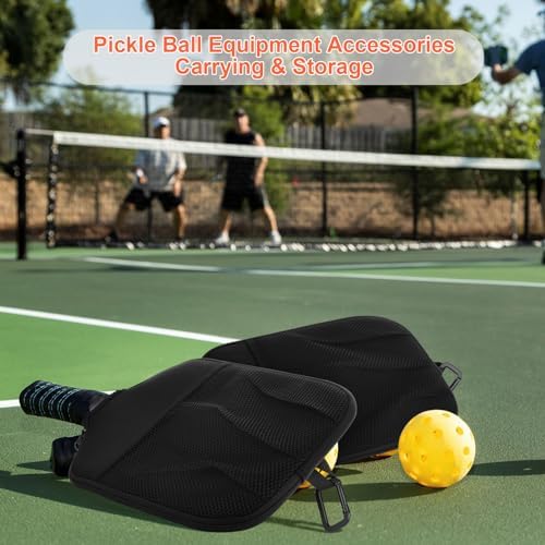 Cosmos Pickleball Paddle Cover Bag Fence Hook Pickleball Equipment Storage Carrying Cosmos 2 Pcs Pickleball Paddle Case