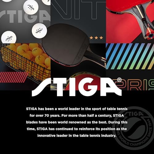 Stiga 3-Star Table Tennis Balls + Rubber Coated + High Durability + Amateur Players + Practice Sessions + 48 Pack + Best