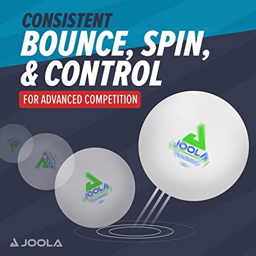 JOOLA Training 3 Star Table Tennis Balls - Regulation 40+mm - For Competition and Recreational Play - Fun as a Cat Toy