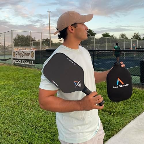 Carbon Pickleball Paddle Set Pro for Pickleball Players,High Grit and Spin 3K Raw Carbon Fiber Surface,Pickleball T700SC