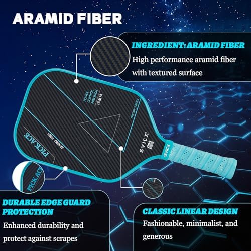 Pickleball Paddles Set of 2, Professional Carbon Fiber, Superior Control and Strong Power, USAPA Approved Pickleball Pad