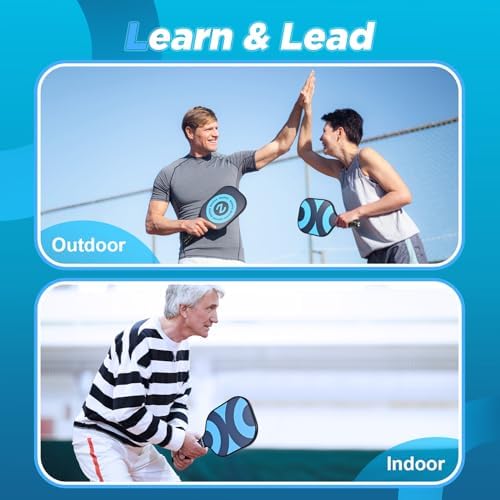 USAPA Approved Graphite Carbon Fiber Pickleball Paddles Set of 4 for Men Women, Polypropylene Honeycomb Core, Cushion |7