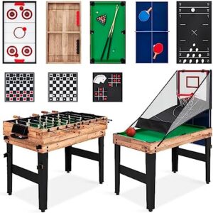 Best Choice Products 13-in-1 Combo Game Table Set for Home, Game Room, Entertainment Fans w/Ping Pong, Foosball, Basketb