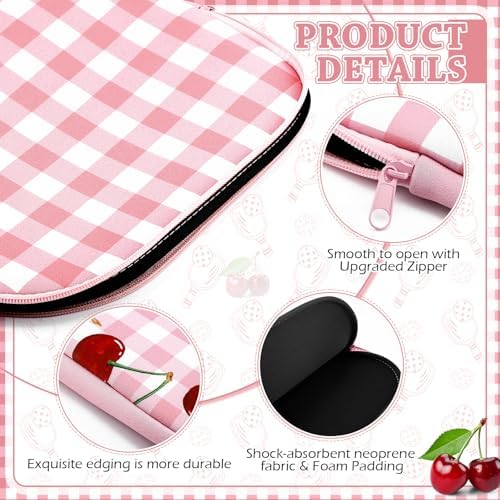 Pickleball Paddle Cover Neoprene Racket Sleeve with Zipper Compatibility Men Women