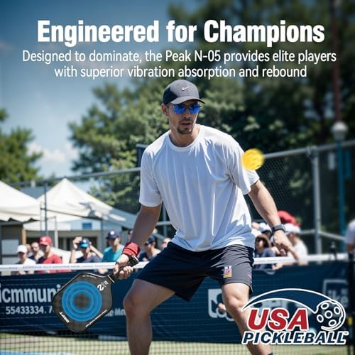 USAPA Approved Graphite Carbon Fiber Pickleball Paddles Set of 4 for Men Women, Polypropylene Honeycomb Core, Cushion |7