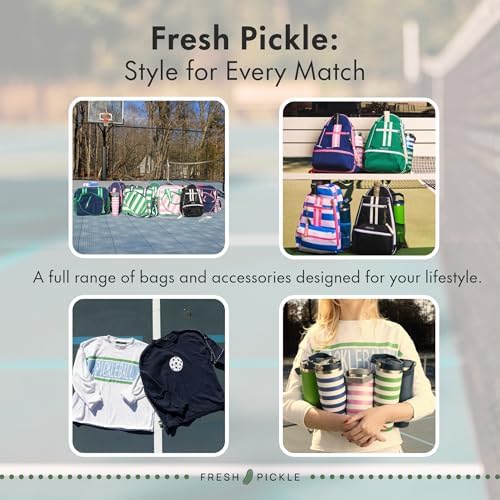 Teddi Pickleball Backpack Grn/wh - Large Capacity Bags for Women - Durable 1000D Nylon, Stylish Paddle Bag - Multipurpos