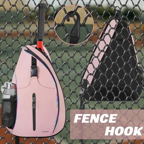 Ytonet Water Resistant Tennis Sling Backpack Crossbody for Men Women | Ytonet Men Women Pickleball Badminton Rackets Co