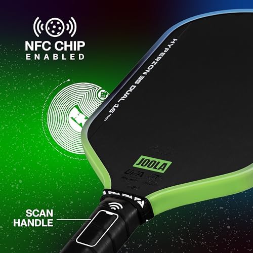 JOOLA 3S Pickleball Paddles - Raw Carbon Fiber Surface - UPA-A Certified - Professional Elongated, Wide Body & Aero Curv