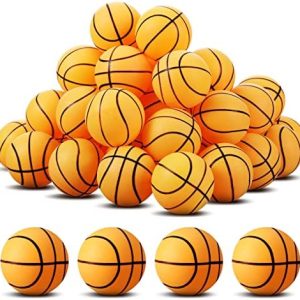 Leitee 36 Pcs Basketball Theme Table Tennis Balls 40 mm Sport Theme Indoor Outdoor Games for Party Decoration Crafts