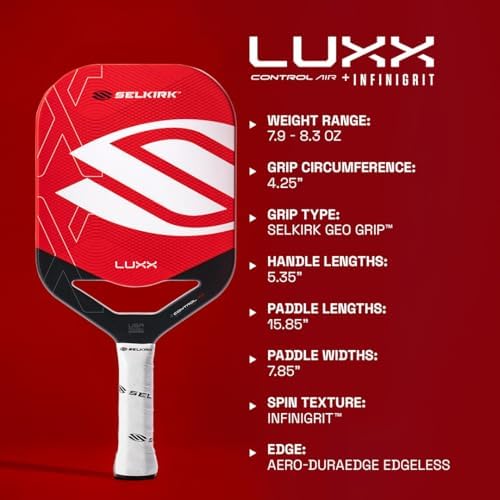 High Performance Selkirk Sport LUXX Control Pickleball Paddle for Ultimate Control and Power | Selkirk Sport LUXX Carbo