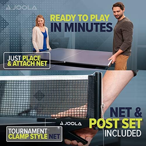 JOOLA Regulation Ping Pong Conversion Top with Net Set for Pool Tables - Perfect for Home or Club Use - Quick Setup wit