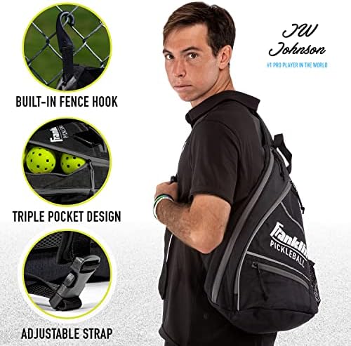 Franklin Sports Pickleball Bags - Sling Bag Backpack for Gear + Equipment - Perfect for Men + Women - Holds Paddles, Bal
