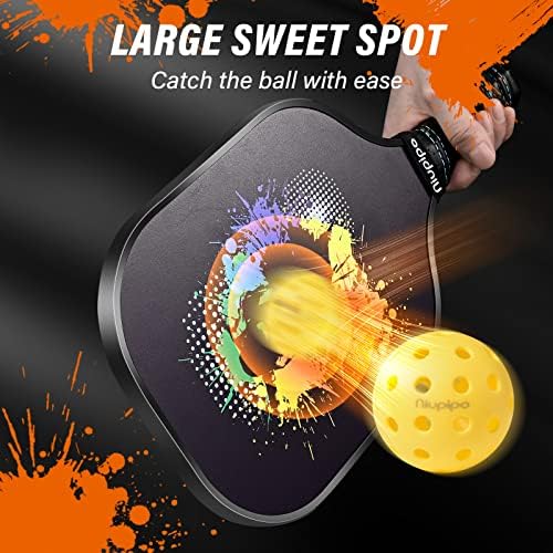 USAPA Approved Graphite Carbon Fiber Pickleball Paddles Set of 4 for Men Women, Polypropylene Honeycomb Core, Cushion |7