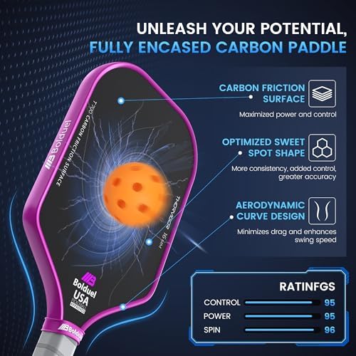 USAPA Approved Carbon Fiber Pickleball Paddles for Aggressive Players USAPA Approved Carbon Fiber Pickleball Paddles wit