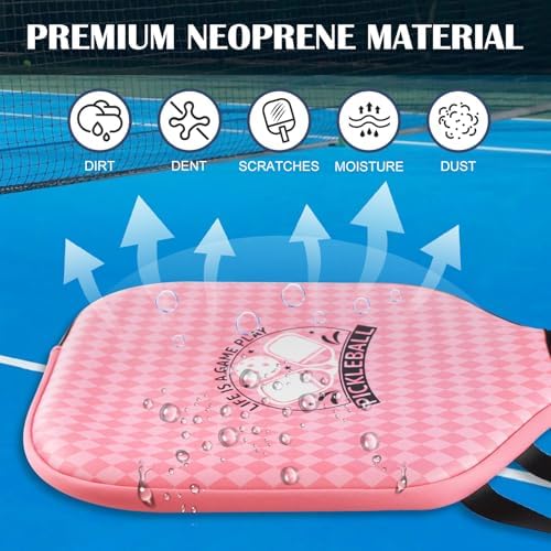 Neoprene Paddle Cover for Pickleball Racket, Durable Zipper Protection, 11.8" * 9.05" Soft Pickleball Paddle Sleeve | Z