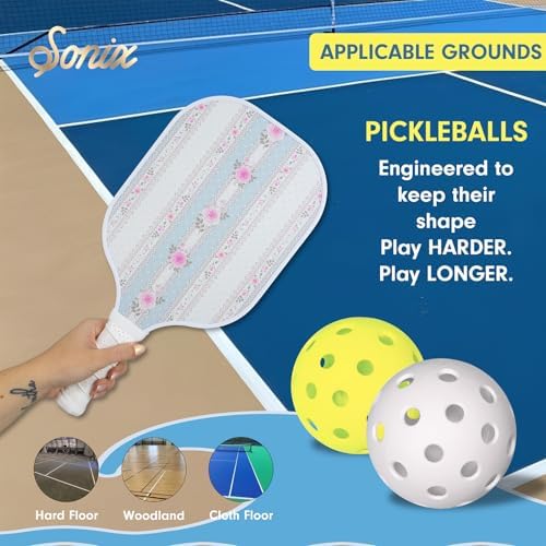 Sonix USAPA Approved Pickleball Paddles Set of 2 for Adults | Fiberglass Surface Pickleball Set with 2 Rackets, 4 Balls,