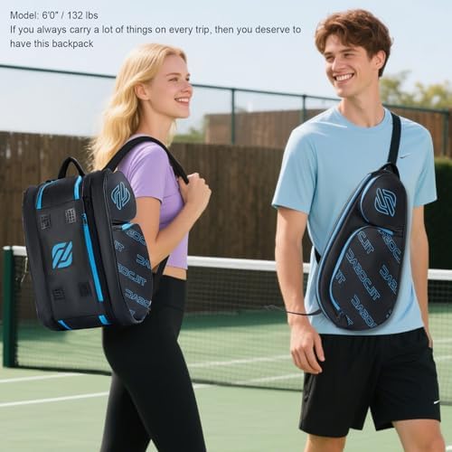 2-in-1 Detachable Pickleball & Padel Bag for Men Women | Thermal Foil Insulated Racket Compartment | Outdoor & Gym Usage