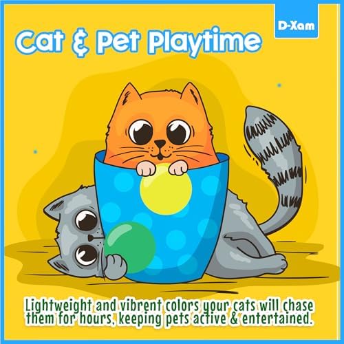 D-Xam Multi Color Ping Pong Balls for Games and School Activities Pack of 50, 30 and More Size 40mm Colorful Pongs